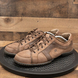 BORN LANCE MENS CASUAL SNEAKERS BROWN LEATHER LACE UP SHOES LOW SIZE 13M